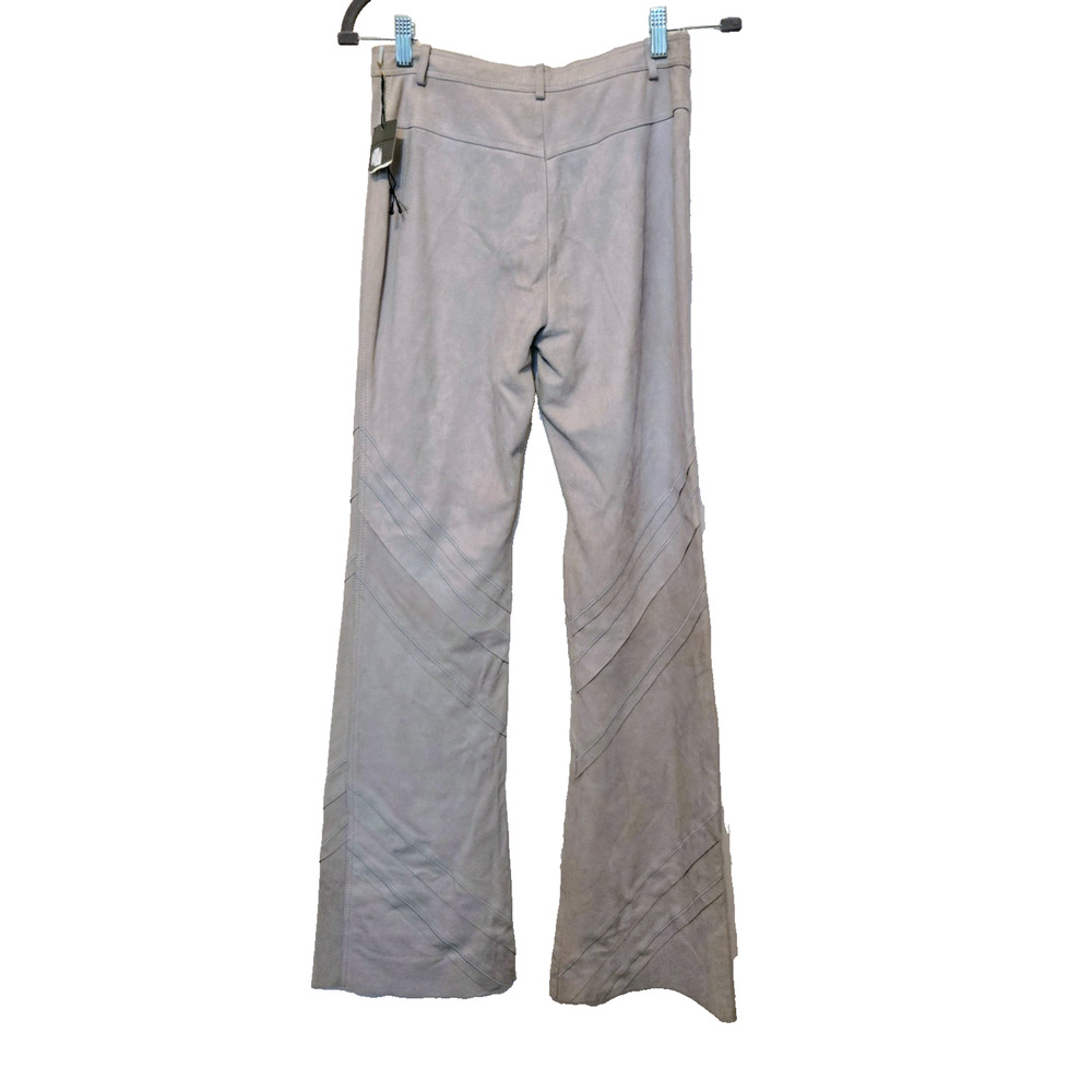 Alberta Ferretti vintage detailed suede leather size 6 pant Y2K NWT - Picture 14 of 14